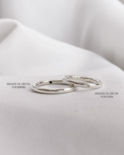 DUO DE ANILLOS CIRCON MINIMAL