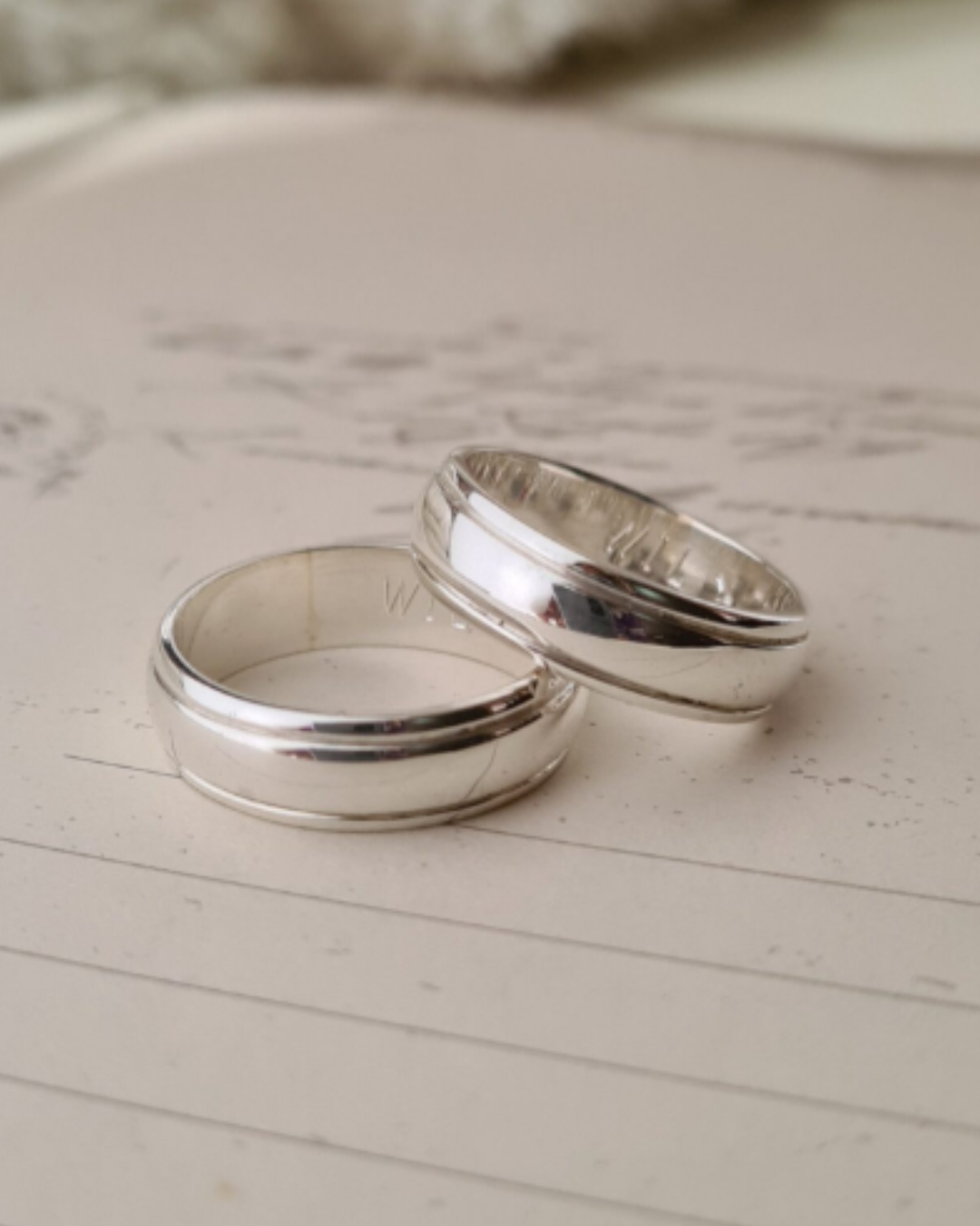 DUO DE ANILLOS CON BISEL