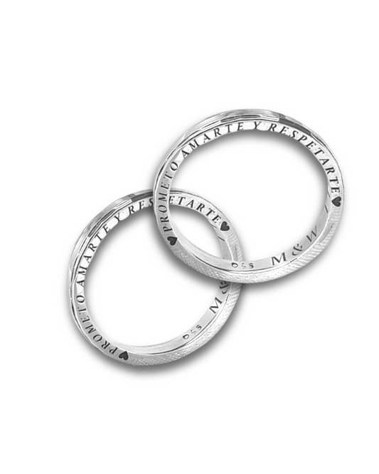DUO DE ANILLOS GRABADO EXTERIOR