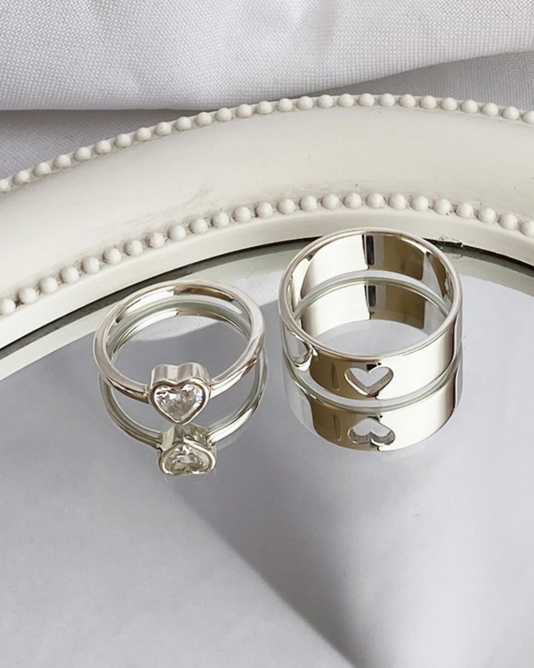 DUO DE ANILLOS HEART CIRCON