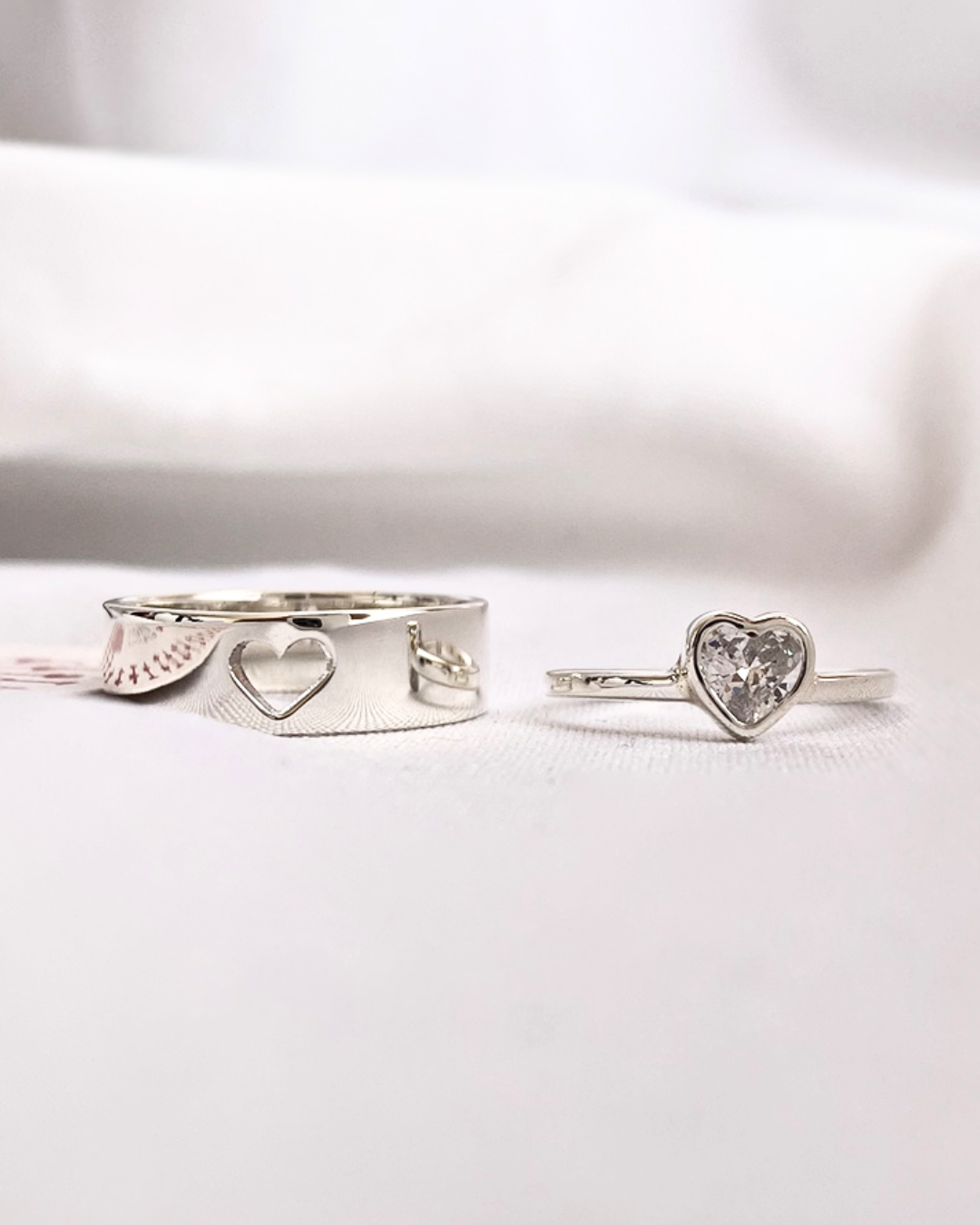 DUO DE ANILLOS HEART CIRCON