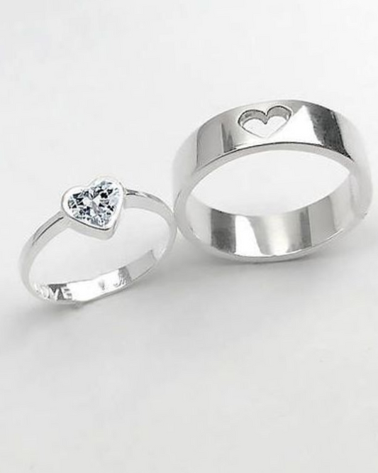 DUO DE ANILLOS HEART CIRCON
