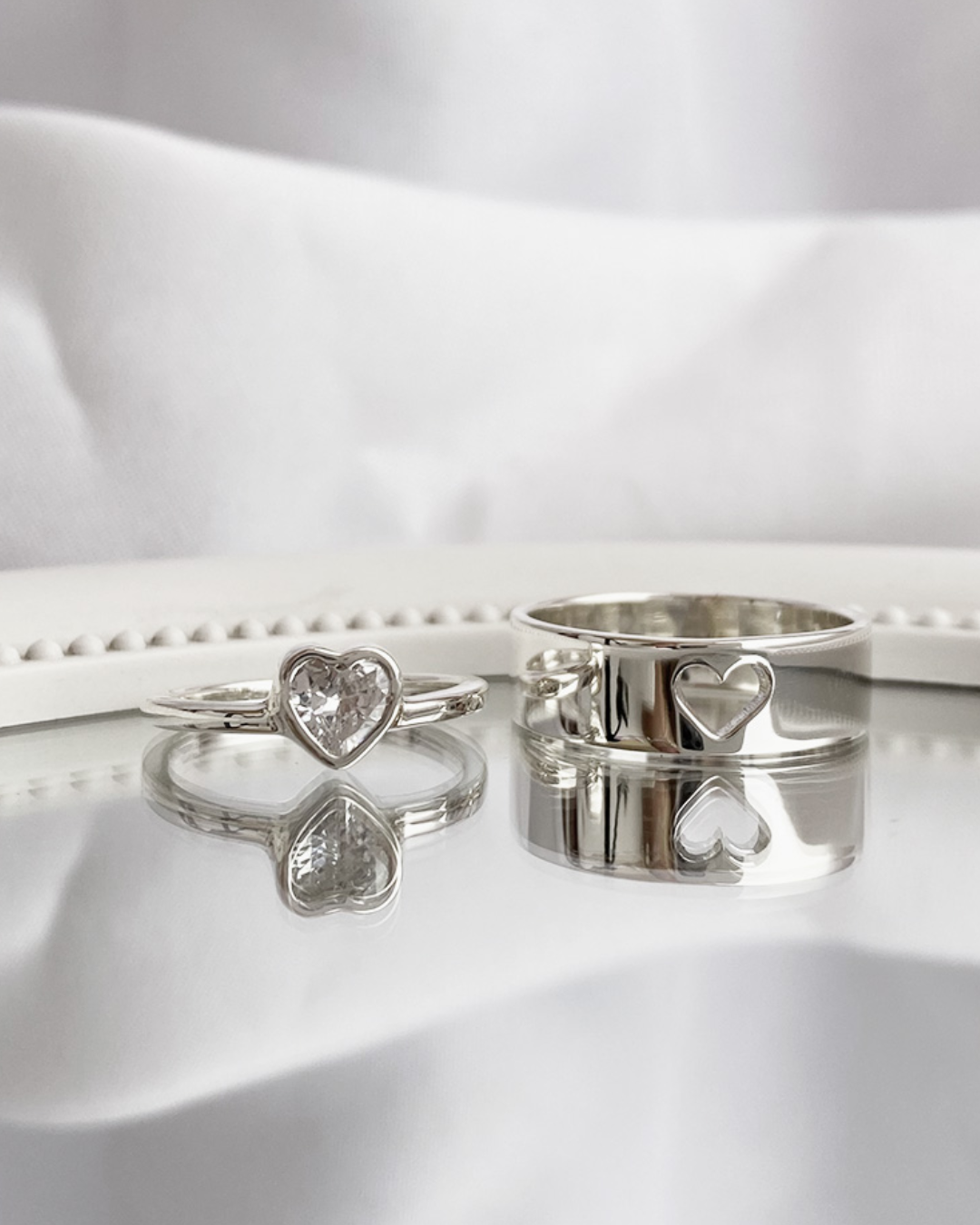 DUO DE ANILLOS HEART CIRCON
