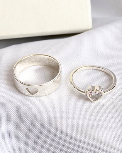 DUO DE ANILLOS HEART CIRCON