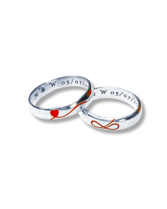 DUO DE ANILLOS "LEYENDA DEL HILO ROJO"