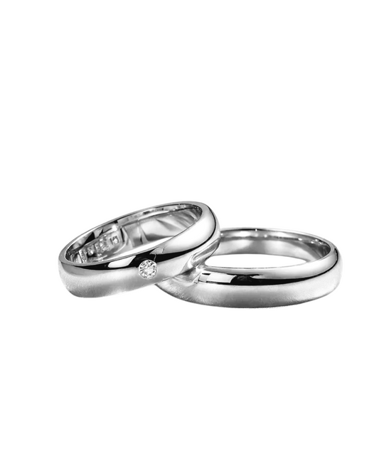 DUO DE ANILLOS MEDIA CAÑA Y MEDIA CAÑA CIRCON