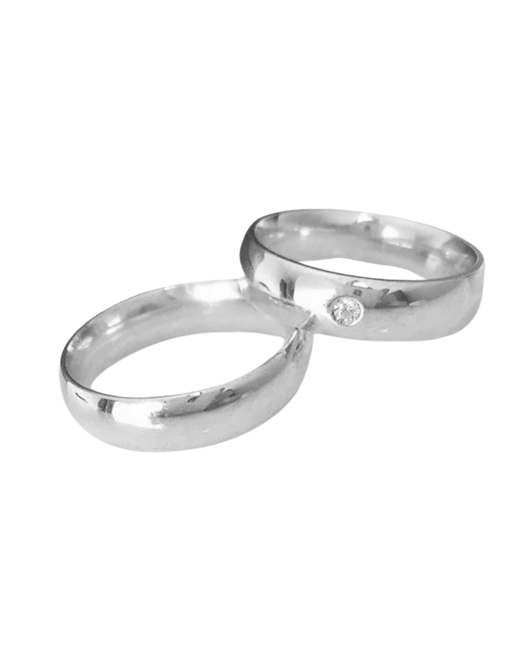 DUO DE ANILLOS MEDIA CAÑA Y MEDIA CAÑA CIRCON
