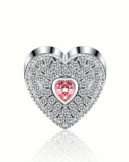 CHARM CORAZÓN CIRCONES + FOTO PERSONALIZADA