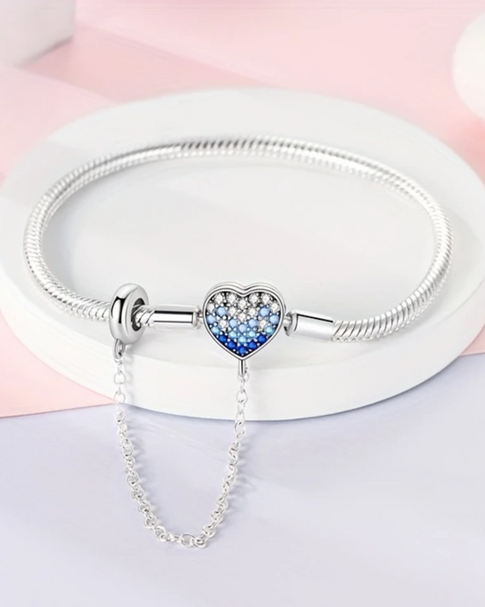 BRAZALETE DISEÑO SEMI RIGIDO CON CORAZÓN - PRE ORDEN
