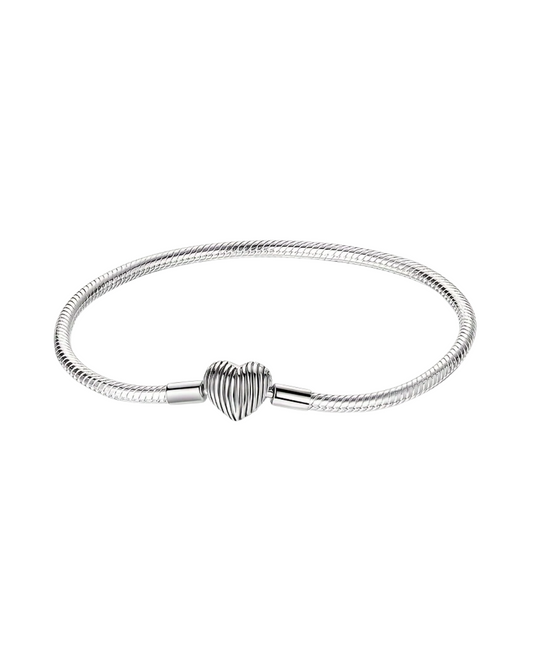 BRAZALETE DISEÑO SEMI RIGIDO CON CORAZÓN - PRE ORDEN