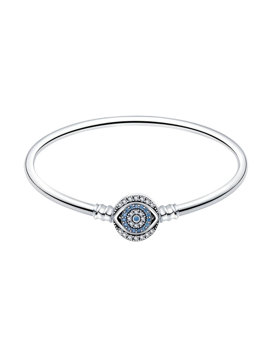 BRAZALETE DISEÑO RIGIDO CON BROCHE OJO TURCO - PRE ORDEN