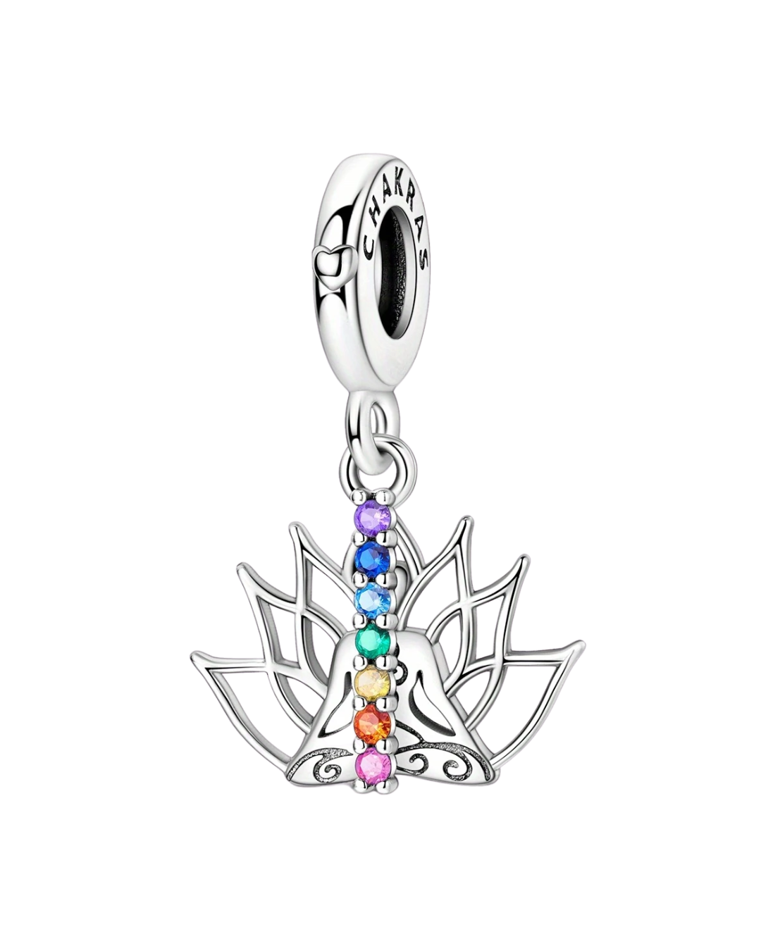 CHARM 7 CHAKRAS Y FLOR DE LOTO