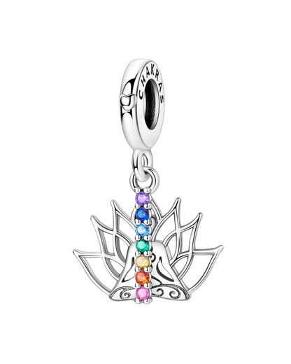 CHARM 7 CHAKRAS Y FLOR DE LOTO