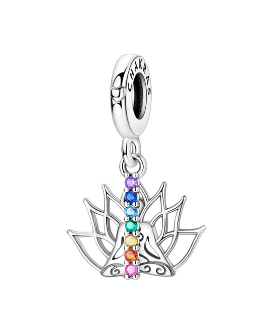 CHARM 7 CHAKRAS Y FLOR DE LOTO