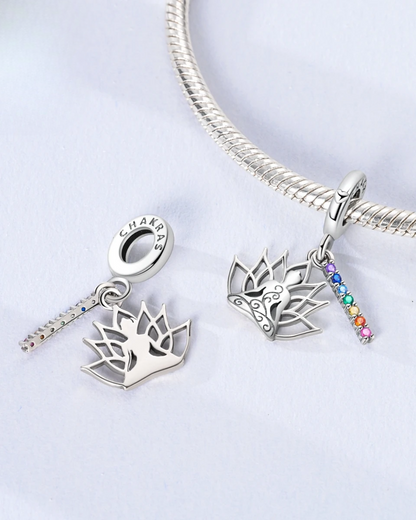CHARM 7 CHAKRAS Y FLOR DE LOTO