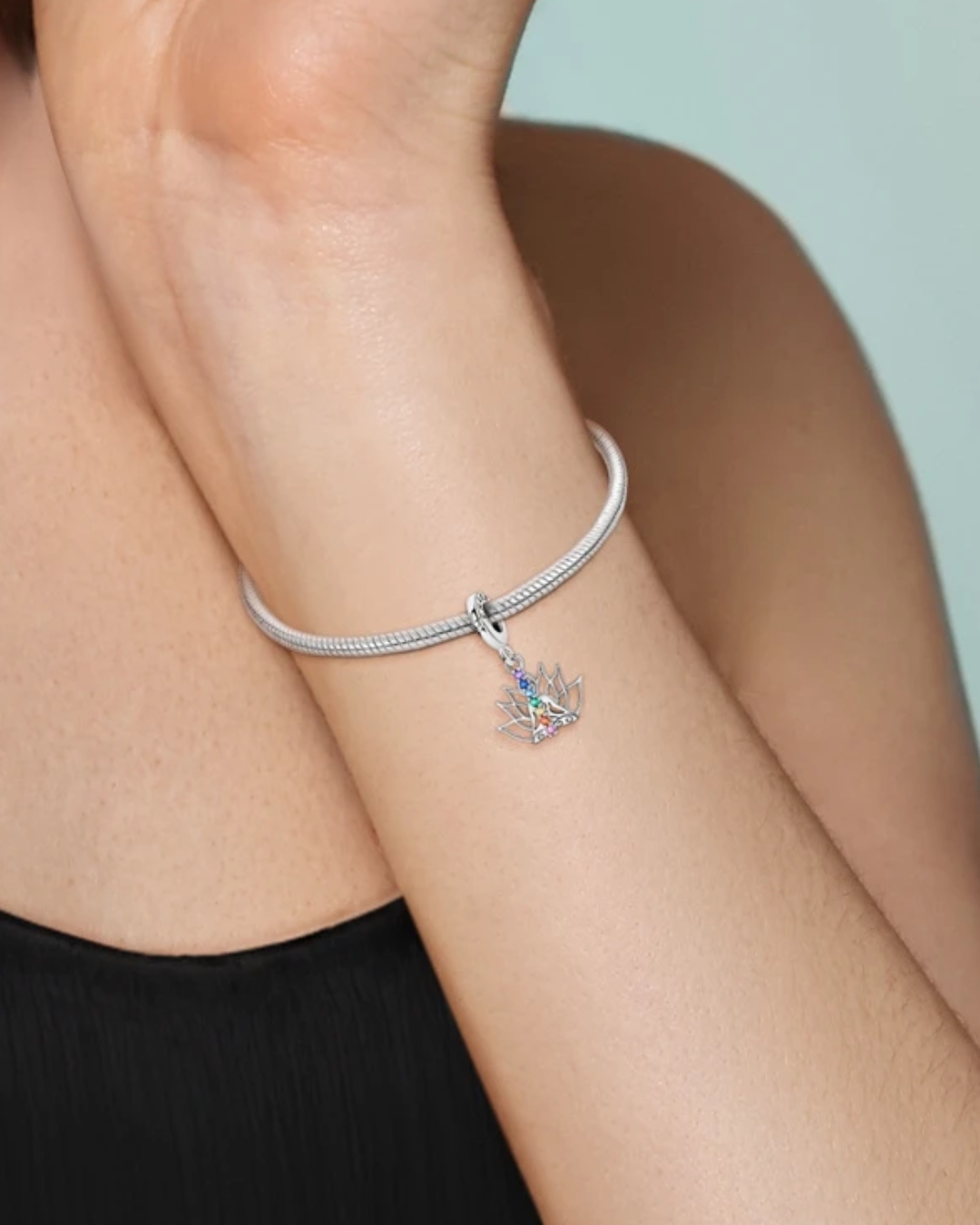 CHARM 7 CHAKRAS Y FLOR DE LOTO