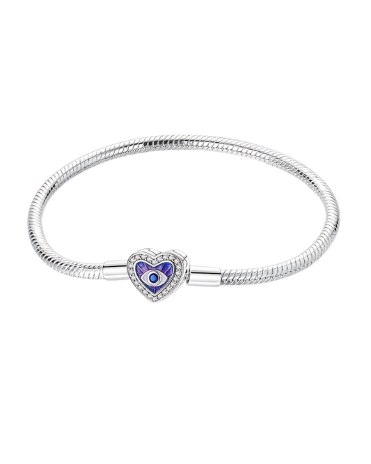 BRAZALETE DISEÑO SEMI RIGIDO CON BROCHE DE OJO TURCO - PRE ORDEN