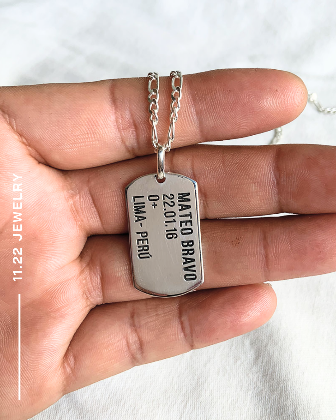 Collar Placa Militar personalizada