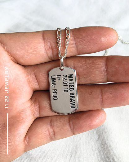 Collar Placa Militar personalizada