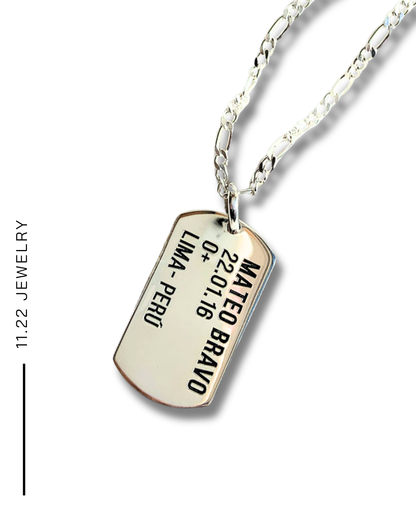 Collar Placa Militar personalizada