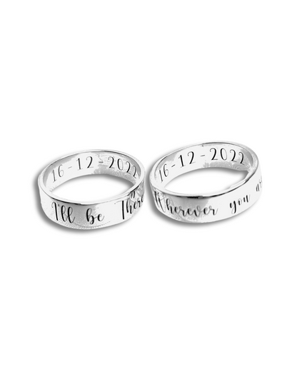 DUO DE ANILLOS PERSONALIZADOS TEXTO O EMOJIS