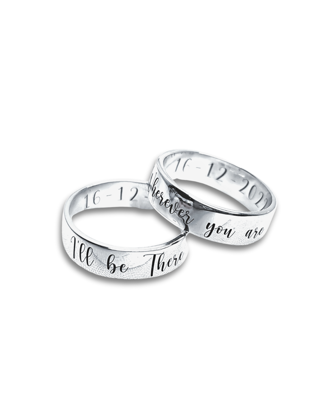 DUO DE ANILLOS PERSONALIZADOS TEXTO O EMOJIS