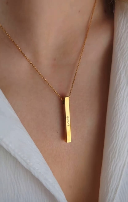 Vertical bar necklace