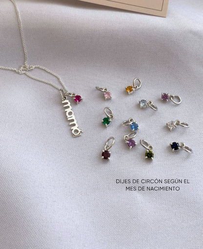 Zircon mom necklace