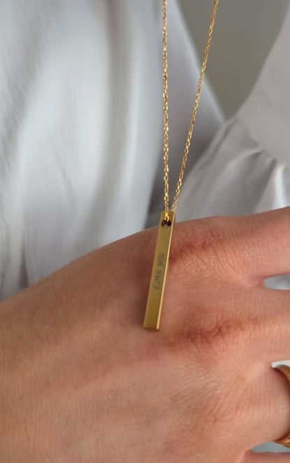 Vertical bar necklace